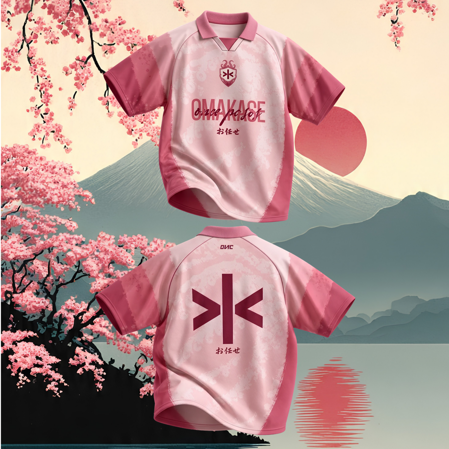 OMAKASE FC - "CHERRY BLOSSOM" JERSEY ROSA MANGA CORTA